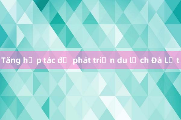 Tăng hợp tác để phát triển du lịch Đà Lạt